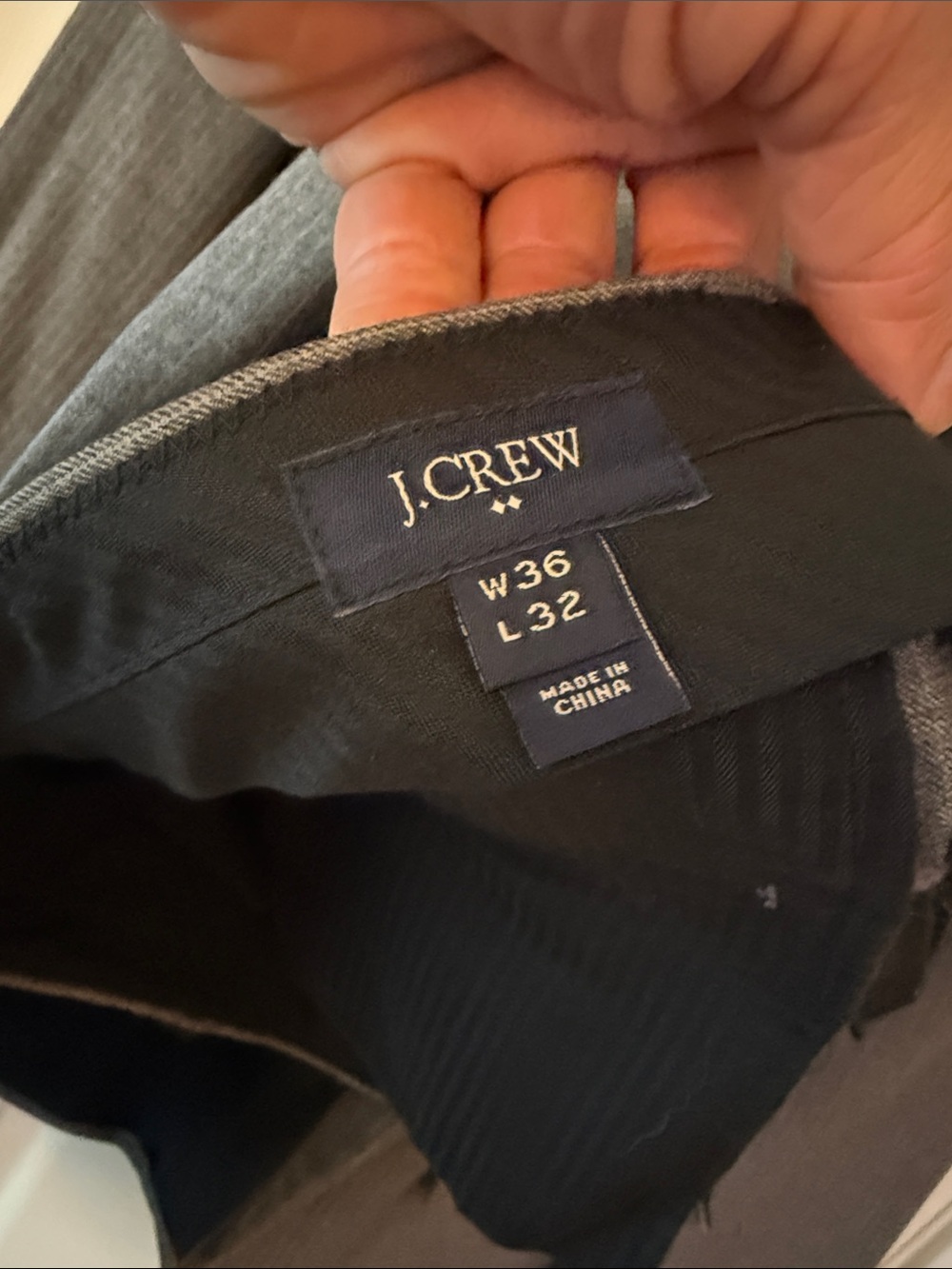 2 piece suit 44R J. Crew Factory Gray Pinstripe Men's Blazer with 36x32 pants! - Picture 3 of 7